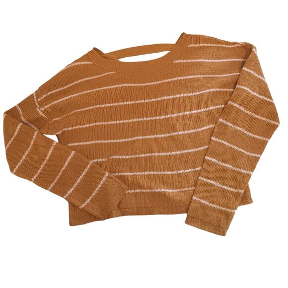 Serendipity by Victoria Striped cropped sweater size small - Picture 1 of 3